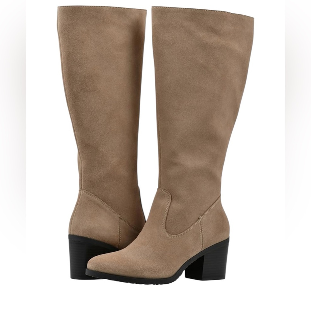 White Mountain TATER TALL BOOT Cream suede  Heeled Boots 8 1/2 M